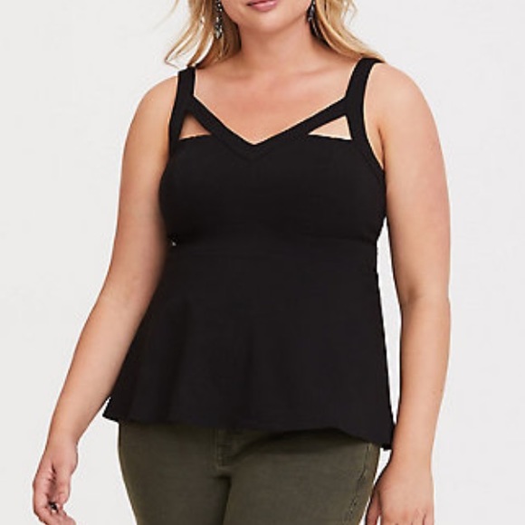 torrid Tops - NWT Torrid Cut-Out Peplum Tank